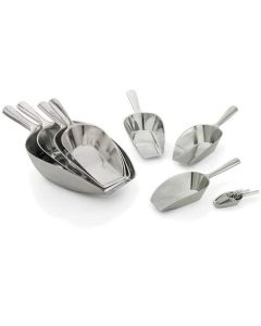 Meelschep aluminium vlak 25cm