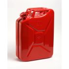 Metalen jerrycan voor benzine 20 liter - rood
