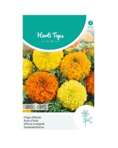 Tagetes - Hoge Afrikaan Sunset Giants gemengd ca. 1g