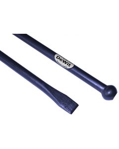 De Wit Stootijzer 140 x 2,8 cm geheel rond met knop en beitel