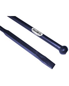 De Wit Stootijzer 140 x 2,8 cm - onderstuk 40cm vierkant - met knop en beitel