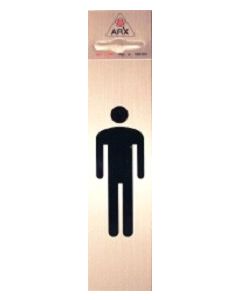 Bordje alu look 'Afbeelding Man'