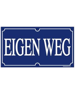 Bord kunststof 'Eigen Weg' - 17,5x10cm