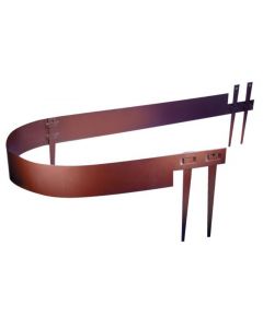Kantopsluiting Bruin staal gecoat 2mm incl. 3 pennen