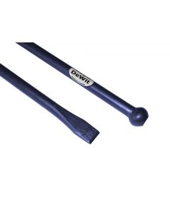 De Wit Stootijzer 120 x 2,8 cm geheel rond met knop en beitel