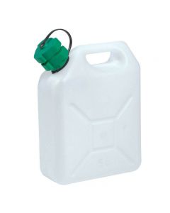 Jerrycan voor water met geintegreerde schenktuit wit 5L