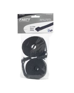 Fasty 158 Sjorbanden zwart 25mm x 3,0m - 400kg - 2st