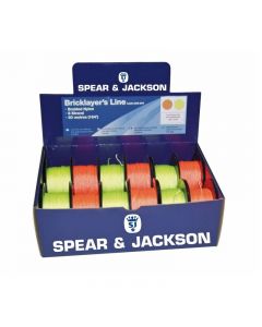 Spear & Jackson metselkoord - 50m geel en oranje - display 12 stuks